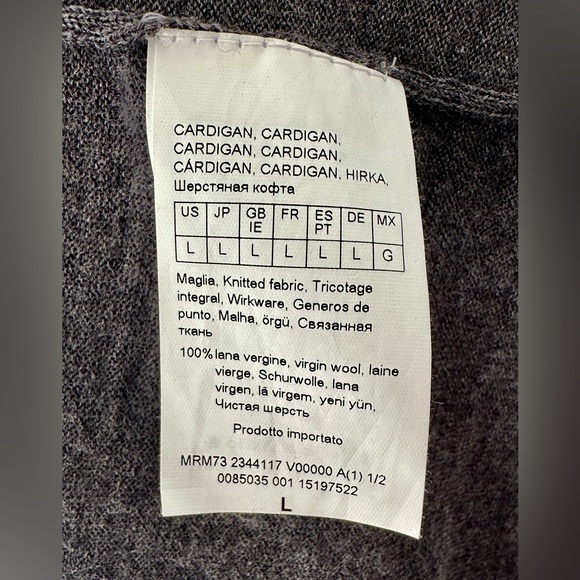 NWOT Marina Rinaldi dark grey wool cardigan size Large - Picture 7 of 8